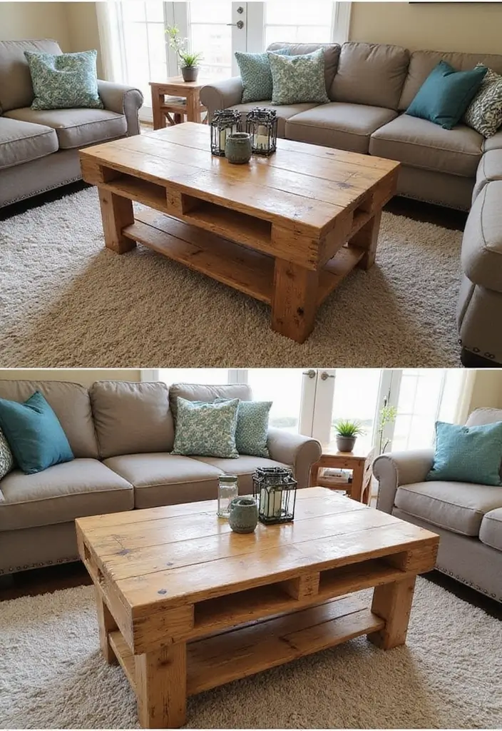 30 DIY Living Room Decor on a Budget That Looks High-End - 19. Upcycled Wood Pallet Furniture