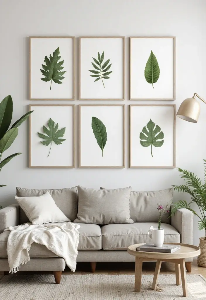 30 DIY Living Room Decor on a Budget That Looks High-End - 24. DIY Leaf Prints