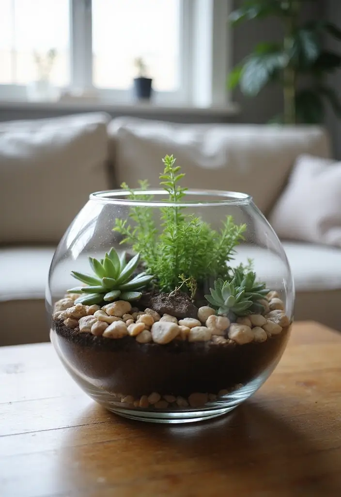 30 DIY Living Room Decor on a Budget That Looks High-End - 26. DIY Terrarium