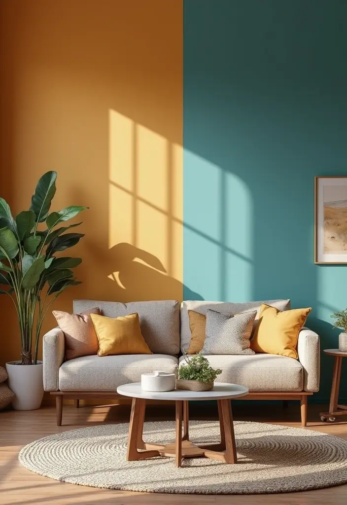 30 DIY Living Room Decor on a Budget That Looks High-End - 4. Painted Accent Wall