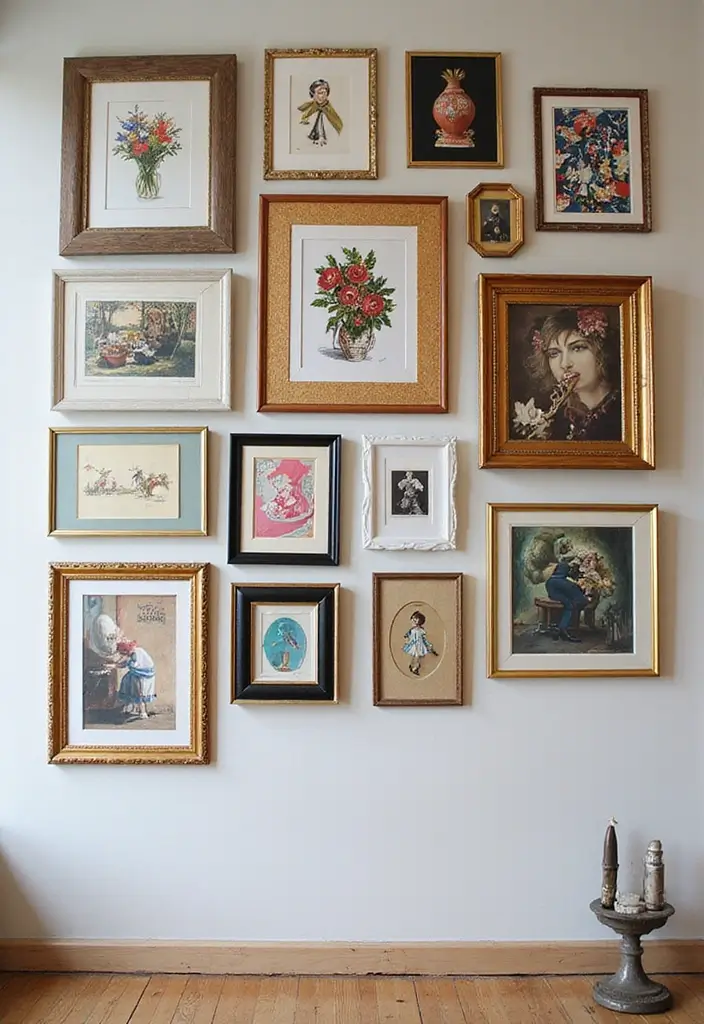 30 DIY Living Room Decor on a Budget That Looks High-End - 6. Creative Gallery Wall