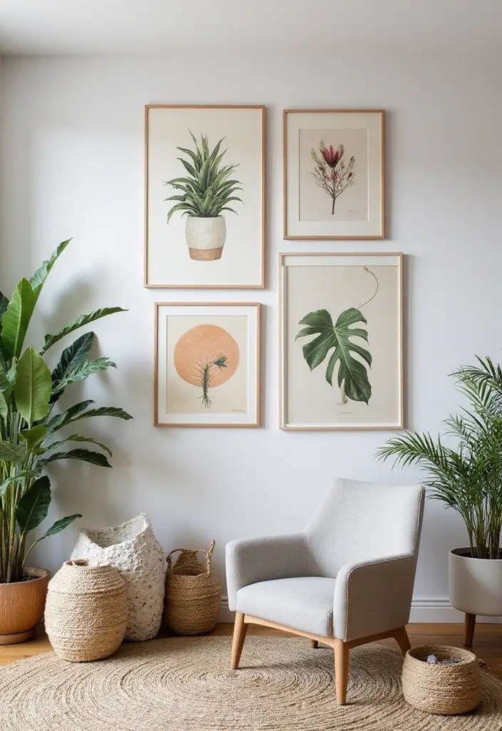 30 DIY Living Room Wall Decor Ideas to Refresh Your Home - 29. Inspirational Wall Art Gallery