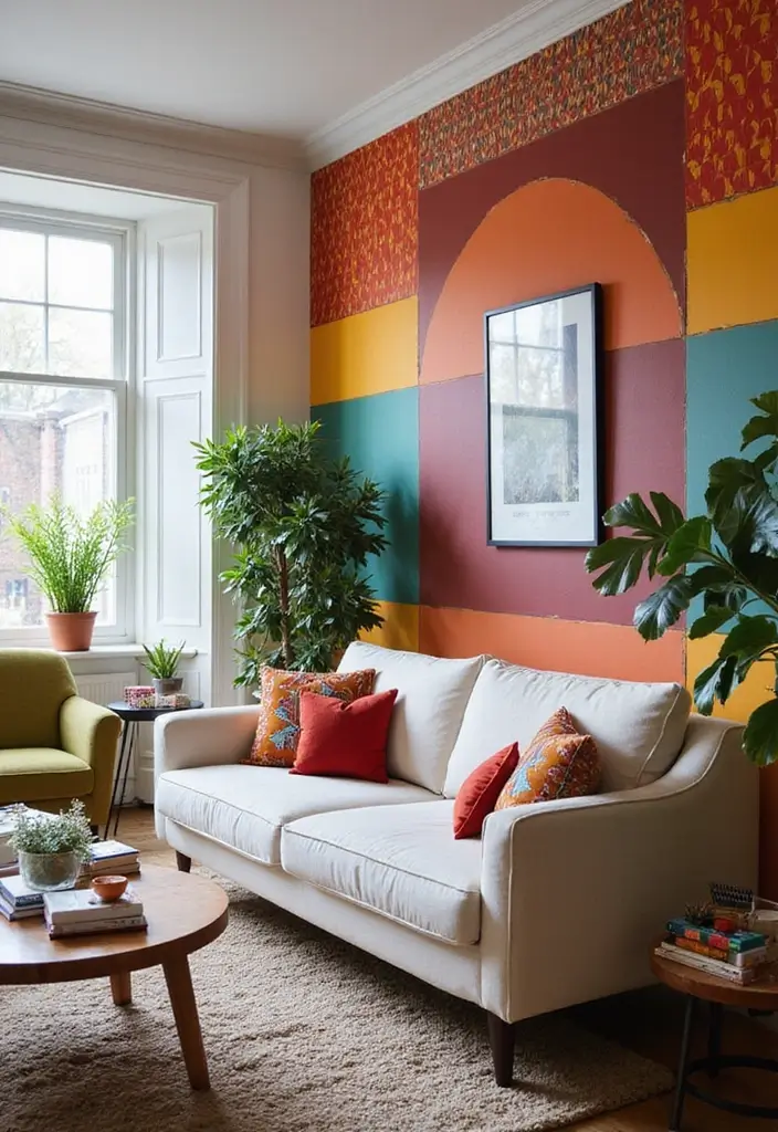 30 DIY Living Room Wall Decor Ideas to Refresh Your Home - 4. Painted Accent Wall