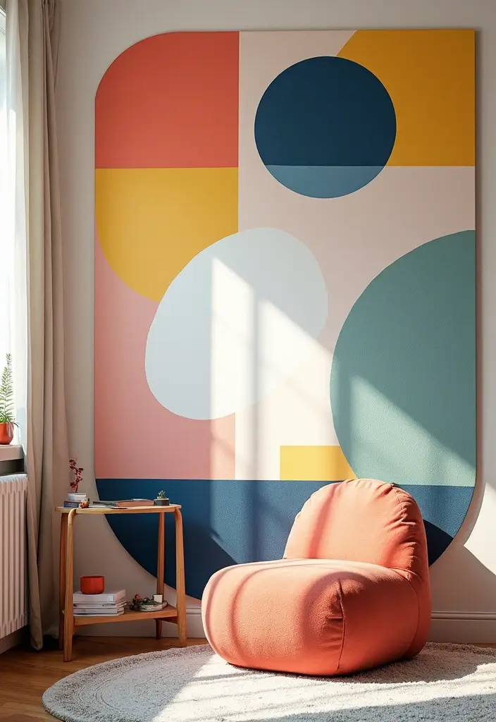 30 DIY Painting Canvas Easy Wall Decor That Looks Professional - 9. DIY Tape Art