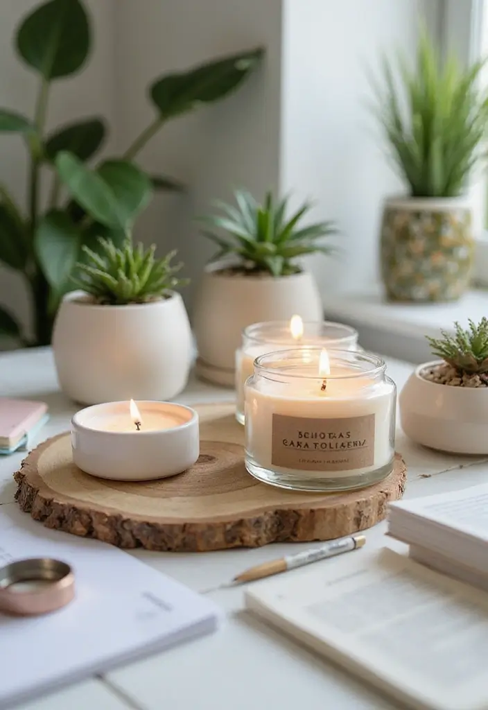 30 DIY Study Table Decor Ideas Craft Rooms That Spark Creativity - 18. DIY Scented Candles