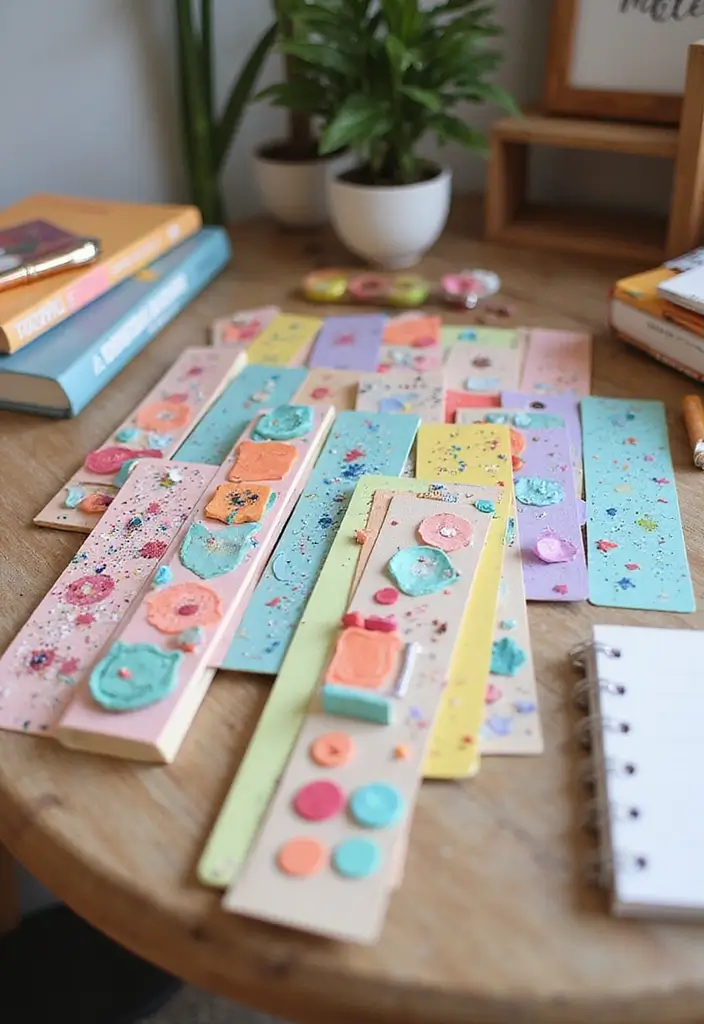 30 DIY Study Table Decor Ideas Craft Rooms That Spark Creativity - 24. Colorful DIY Bookmark Collection