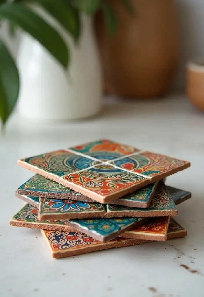30 Dollar Tree DIY Crafts Decor Projects That Look Expensive - 6. Personalized Coasters
