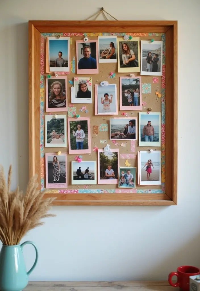 30 Easy DIY Home Decor Cheap Homemade Wall Art Craft Ideas That Inspire - 20. DIY Photo Collage Board