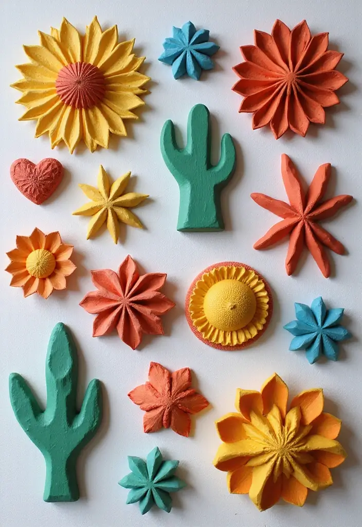 30 Easy DIY Home Decor Cheap Homemade Wall Art Craft Ideas That Inspire - 21. Clay Wall Art