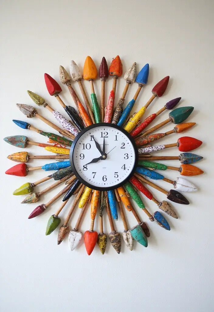 30 Easy DIY Home Decor Cheap Homemade Wall Art Craft Ideas That Inspire - 27. DIY Clock Art