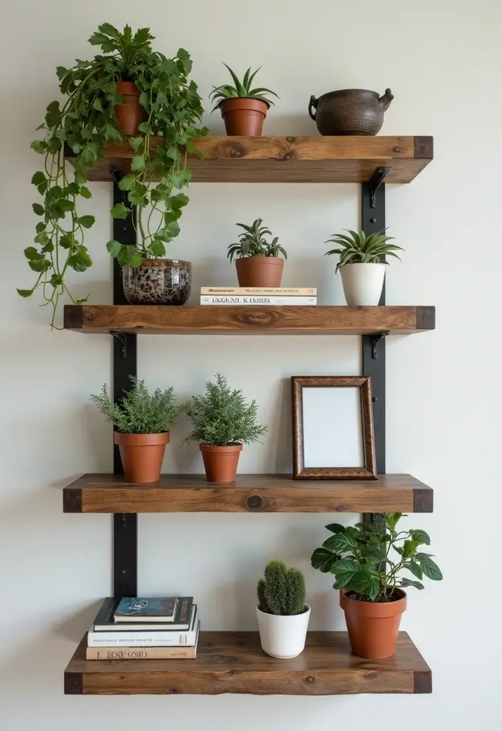 30 Easy DIY Room Decor for Teens That Feel Aesthetic and Cool - 14. Reclaimed Wood Shelves