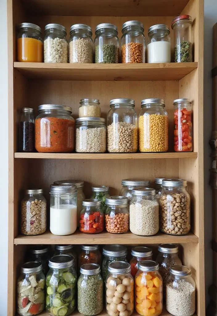 30 Easy DIY Room Decor for Teens That Feel Aesthetic and Cool - 19. Upcycled Food Jars for Storage