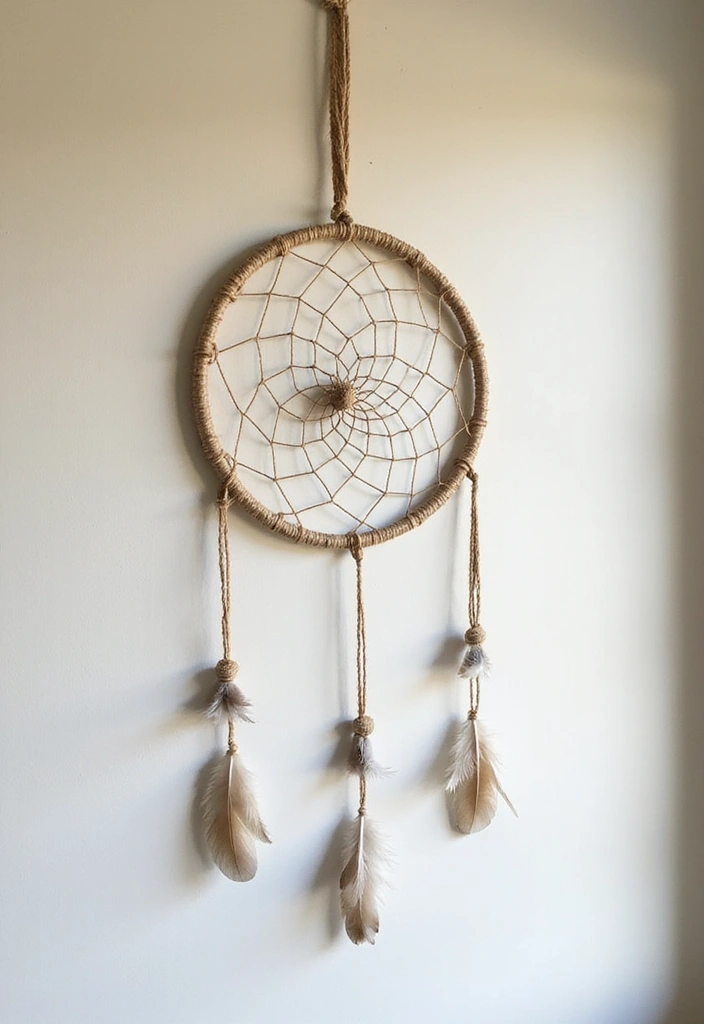 30 Easy DIY Room Decor for Teens That Feel Aesthetic and Cool - 3. DIY Dreamcatcher with Natural Twine