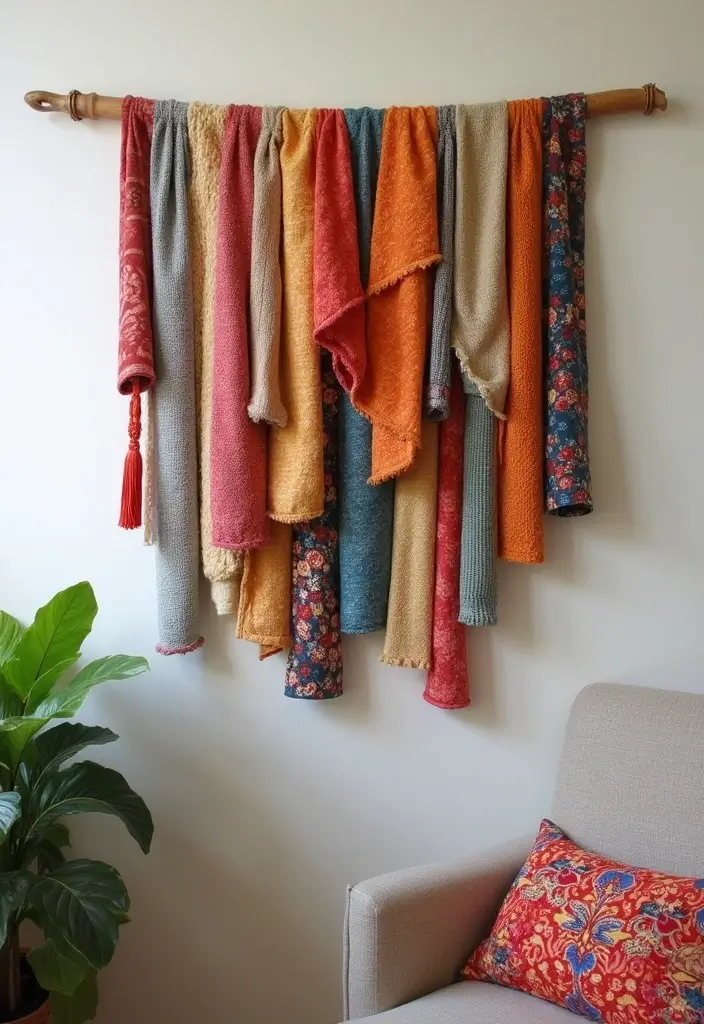 30 Easy DIY Room Decor for Teens That Feel Aesthetic and Cool - 6. Fabric Scrap Wall Hanging