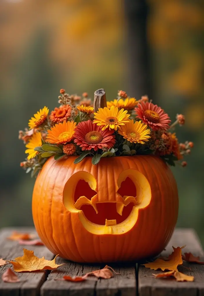 30 Fall Decor Ideas for the Home DIY Projects That Feel Cozy - 1. Pumpkin Planters