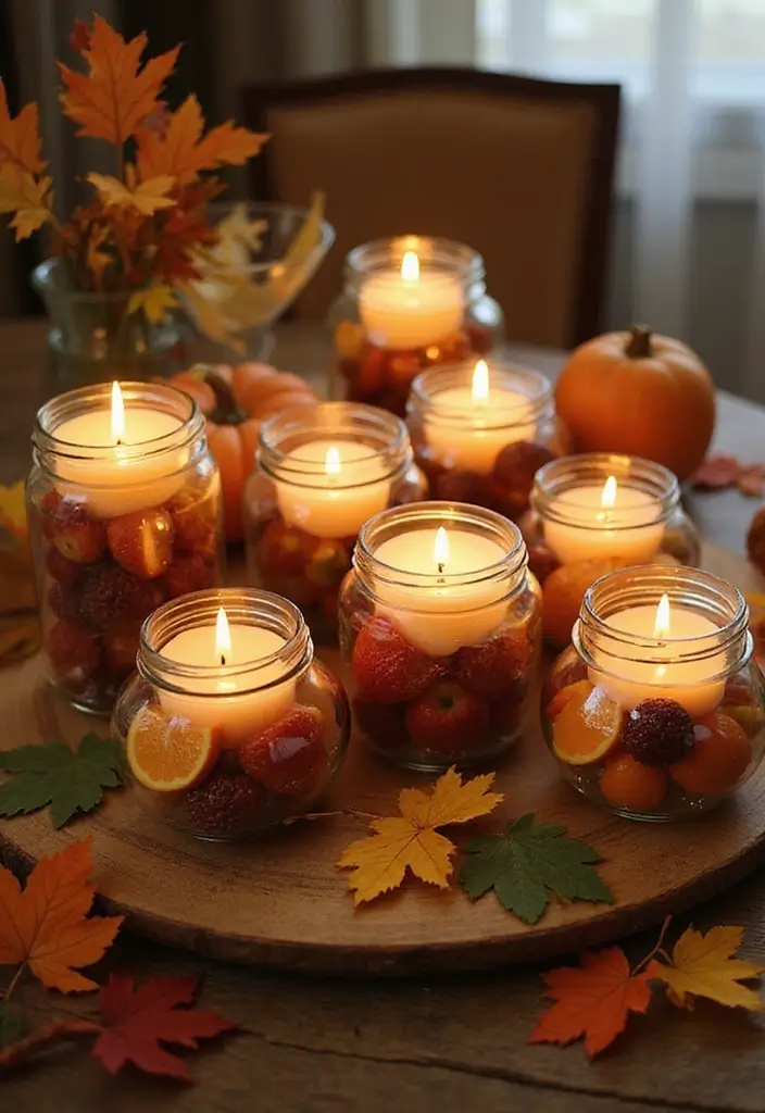 30 Fall Decor Ideas for the Home DIY Projects That Feel Cozy - 10. Eco-Friendly Candle Holders