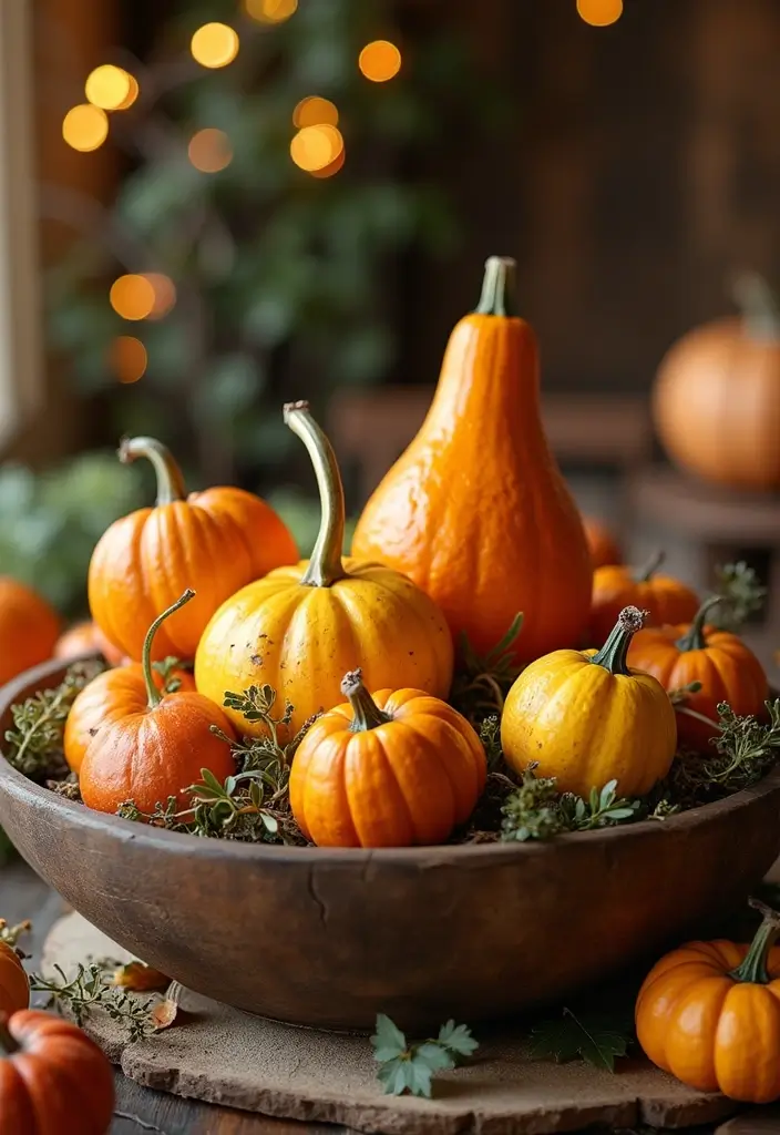 30 Fall Decor Ideas for the Home DIY Projects That Feel Cozy - 18. Gourd Centerpieces