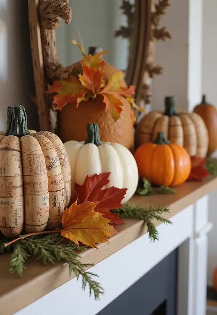30 Fall Decor Ideas for the Home DIY Projects That Feel Cozy - 22. Wine Cork Pumpkins