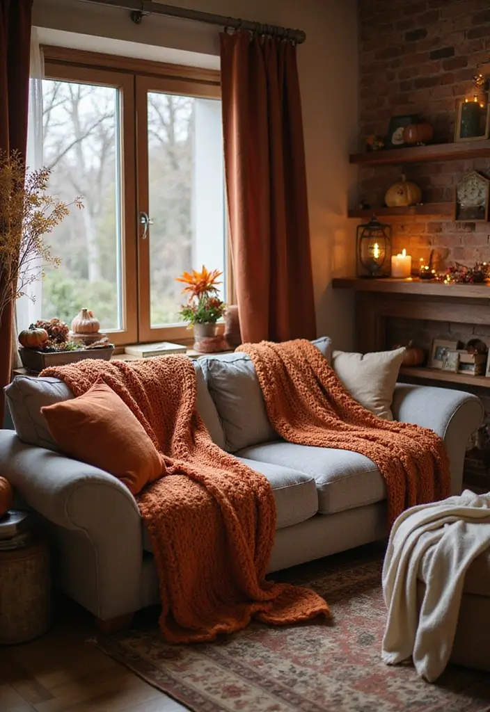 30 Fall Decor Ideas for the Home DIY Projects That Feel Cozy - 25. Cozy Knit Throw Blankets
