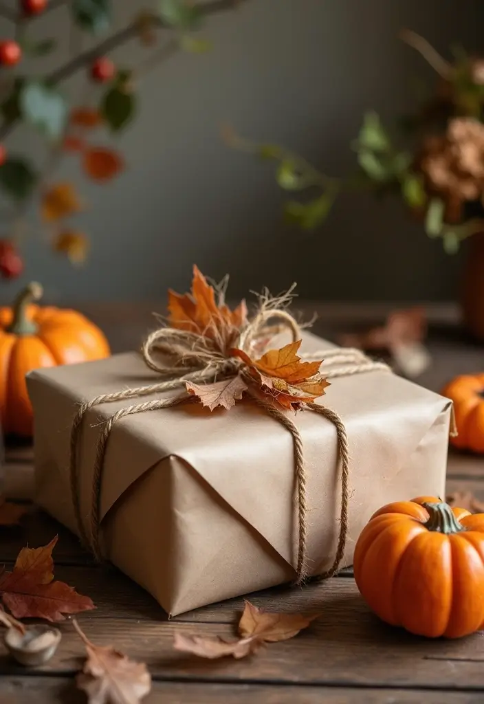 30 Fall Decor Ideas for the Home DIY Projects That Feel Cozy - 29. Eco-Friendly Gift Wrap