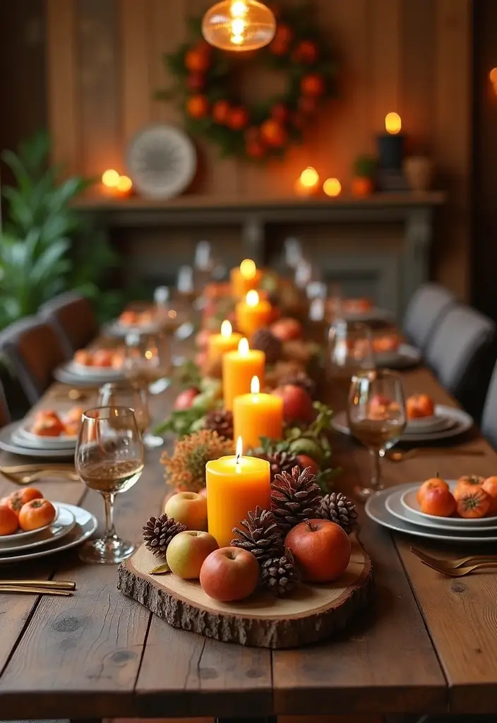 30 Fall Decor Ideas for the Home DIY Projects That Feel Cozy - 7. Rustic Wood Slice Centerpiece