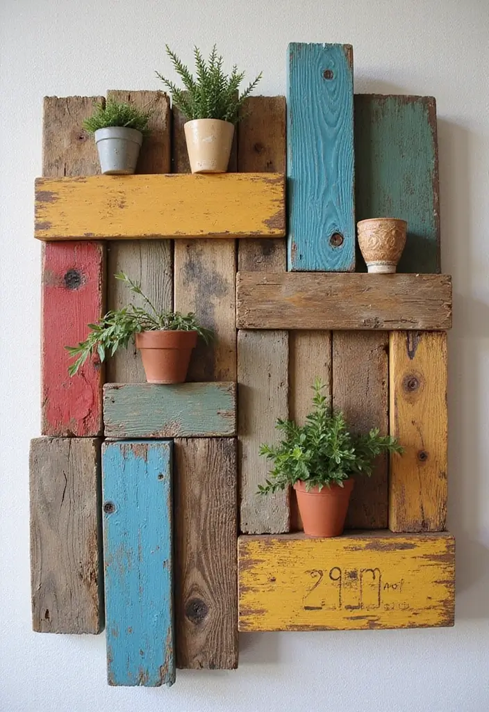 30 Room Decor Bedroom DIY Wall Art Ideas That Transform Your Space - 10. Upcycled Pallet Art