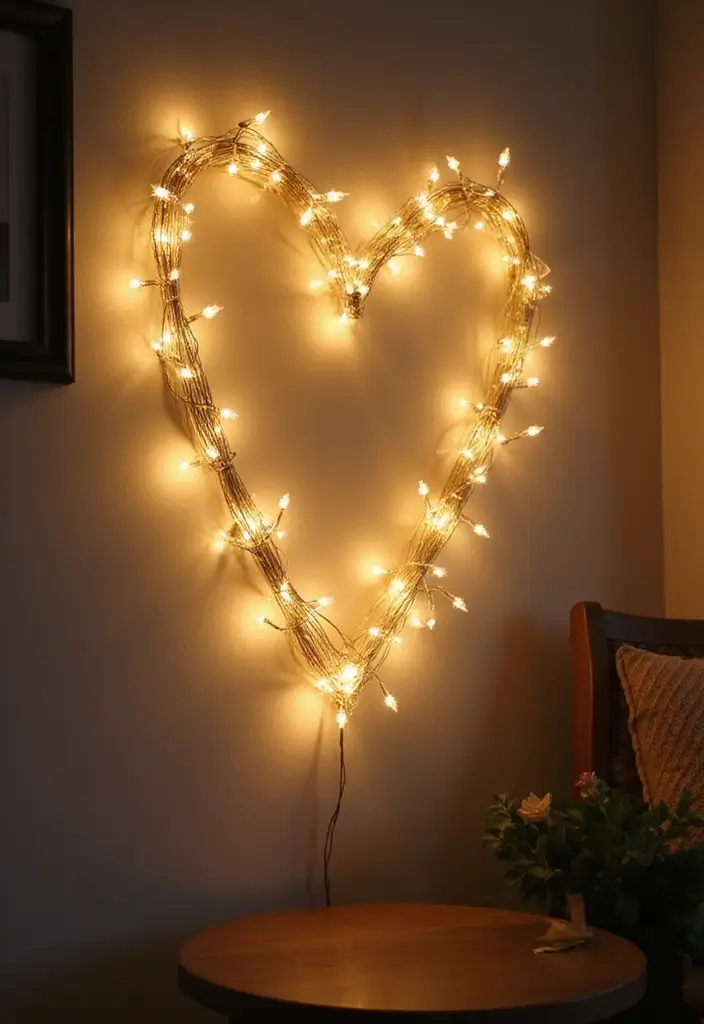 30 Room Decor Bedroom DIY Wall Art Ideas That Transform Your Space - 12. String Light Art