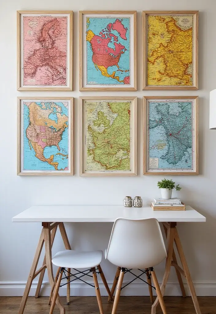 30 Room Decor Bedroom DIY Wall Art Ideas That Transform Your Space - 17. Custom Map Art