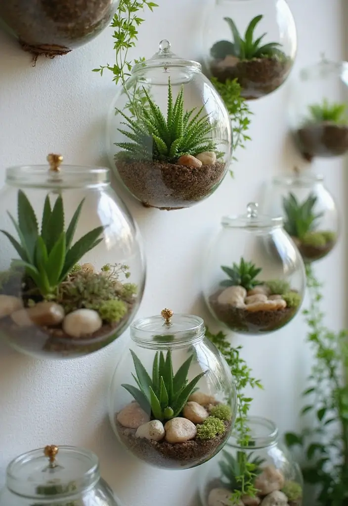 30 Room Decor Bedroom DIY Wall Art Ideas That Transform Your Space - 19. Terrarium Wall Art