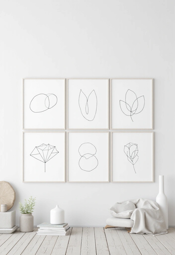 30 Room Decor Bedroom DIY Wall Art Ideas That Transform Your Space - 21. Minimalist Line Art
