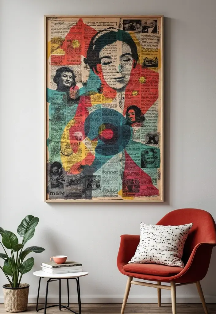 30 Room Decor Bedroom DIY Wall Art Ideas That Transform Your Space - 22. Collaged Magazine Art