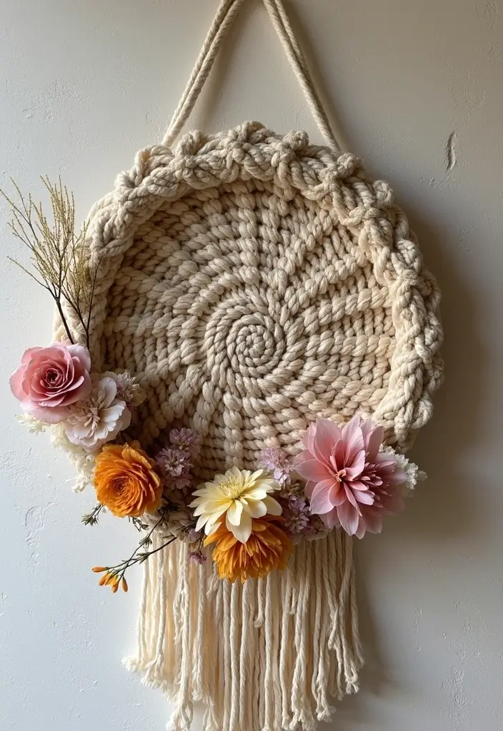 30 Room Decor Bedroom DIY Wall Art Ideas That Transform Your Space - 28. Woven Wall Hanging with Nature