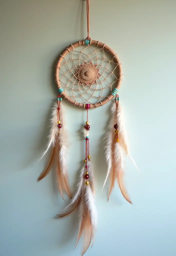 30 Room Decor Bedroom DIY Wall Art Ideas That Transform Your Space - 6. Dreamcatcher Wall Art