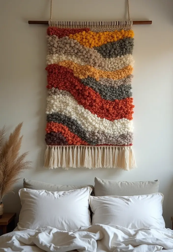 30 Room Decor Bedroom DIY Wall Art Ideas That Transform Your Space - 8. Woven Wall Tapestry