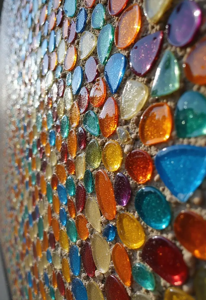 30 Room Decor Bedroom DIY Wall Art Ideas That Transform Your Space - 9. Colorful Wall Mosaics