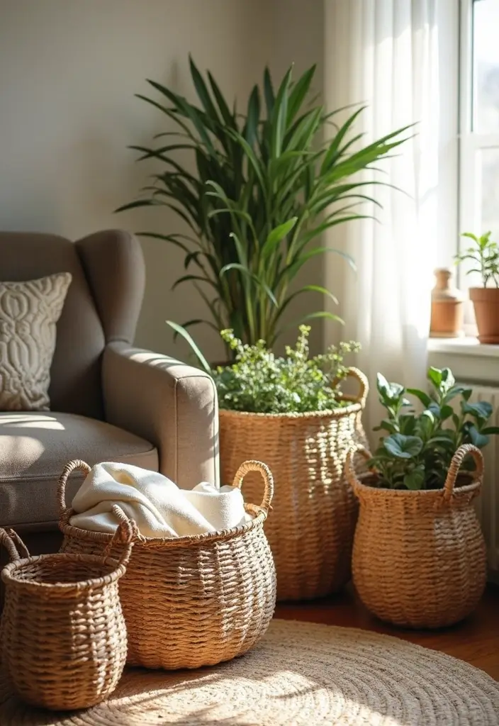 30 Room Decor DIY Aesthetic Room Decor DIY Looks for Every Mood - 15. DIY Woven Baskets