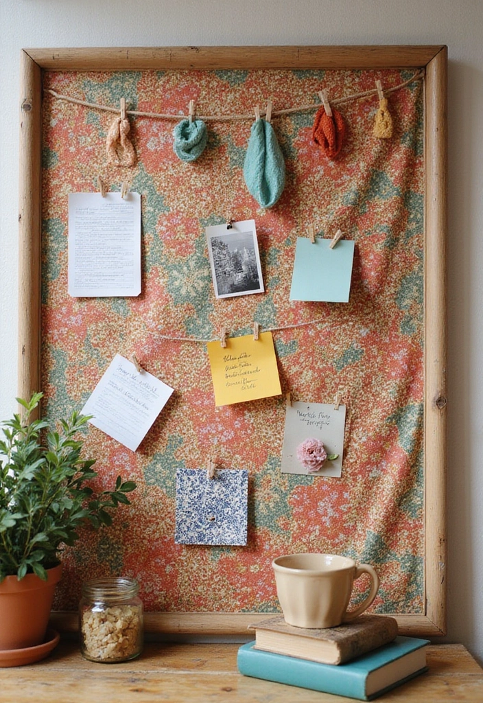 30 Room Decor Ideas DIY for Teens Crafts That Are Trendy and Fun - 26. Fabric-Covered Bulletin Board