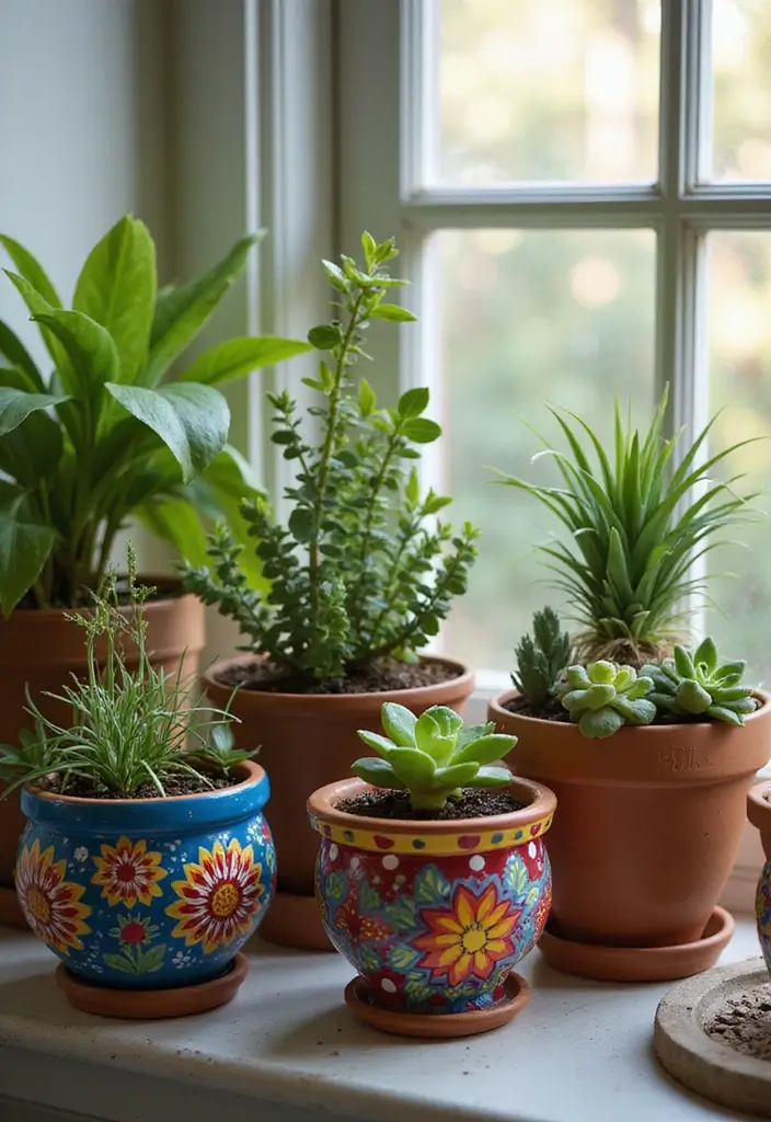 30 Room Decor Ideas DIY for Teens Crafts That Are Trendy and Fun - 3. Painted Terracotta Pots