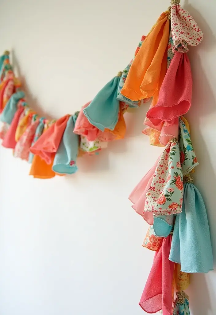 30 Room Decor Ideas DIY for Teens Crafts That Are Trendy and Fun - 8. Fabric Scrap Garland