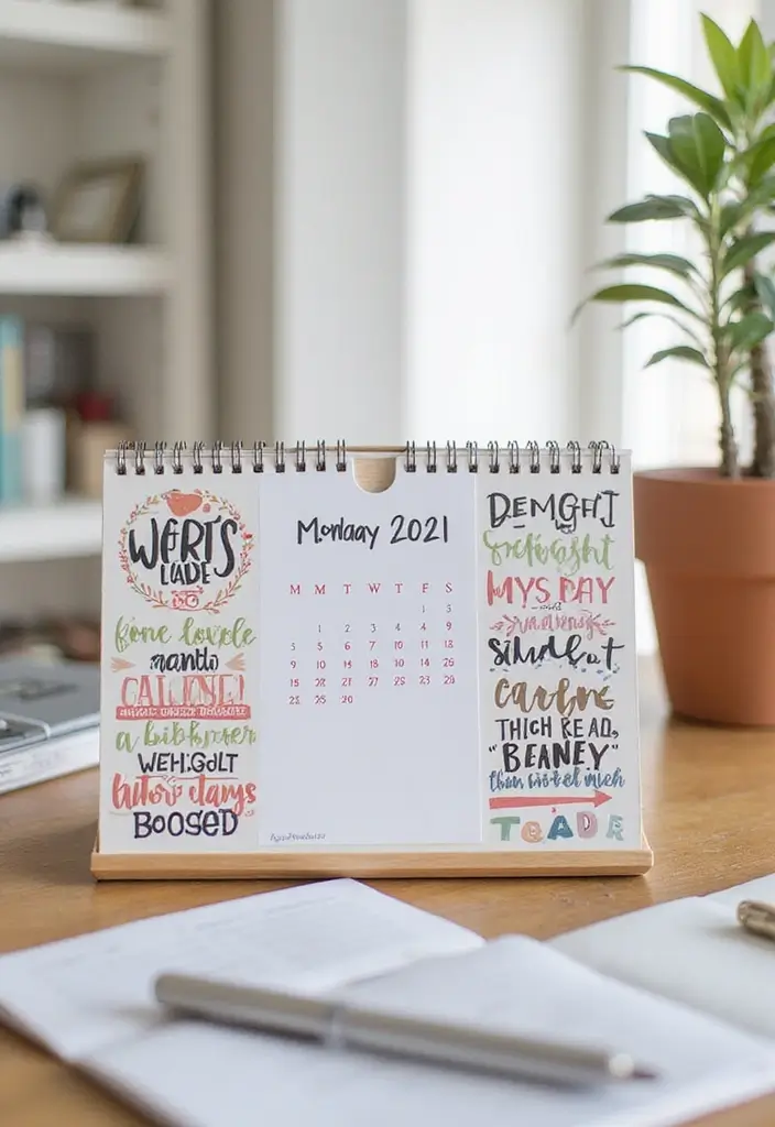 30 Study Table DIY Decor Desk Ideas to Boost Motivation - 17. DIY Desk Calendar