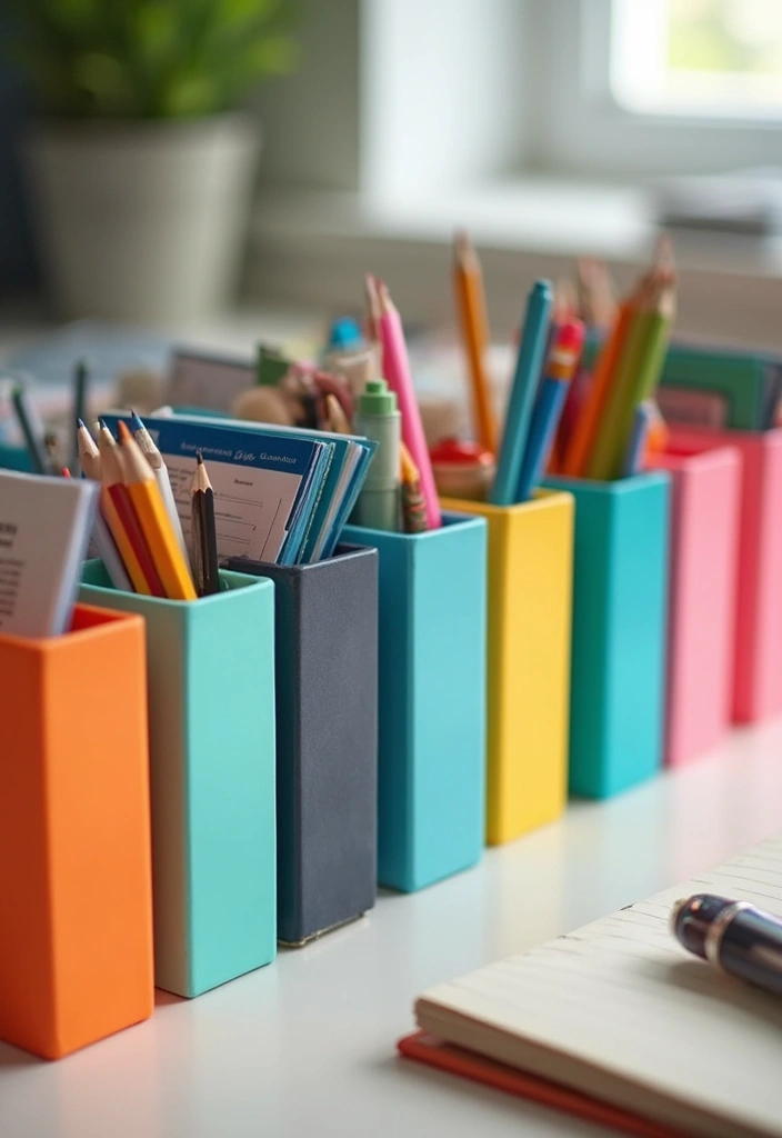 30 Study Table DIY Decor Desk Ideas to Boost Motivation - 19. DIY Desk Dividers