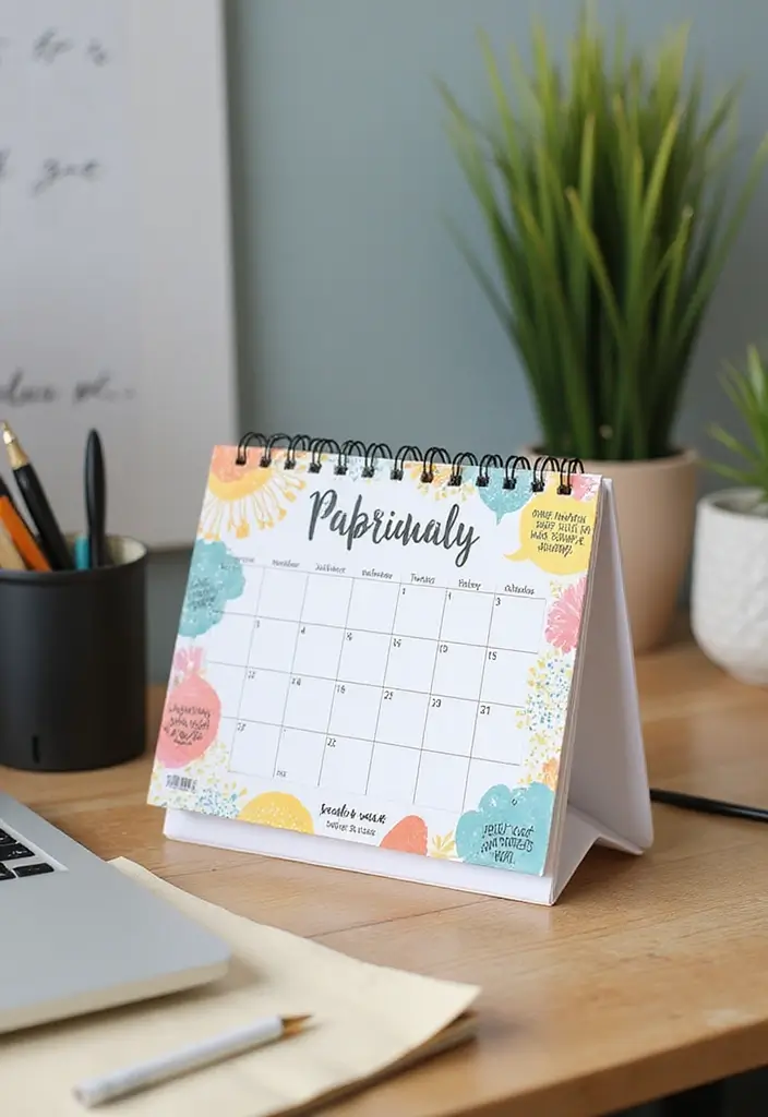 30 Study Table DIY Decor Desk Ideas to Boost Motivation - 20. Personalized Desk Calendar