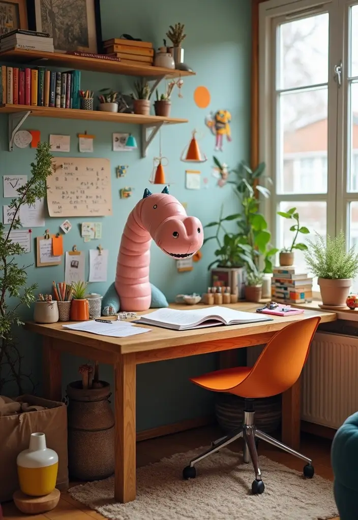 30 Study Table DIY Decor Desk Ideas to Boost Motivation - 21. Whimsical Desk Accessories