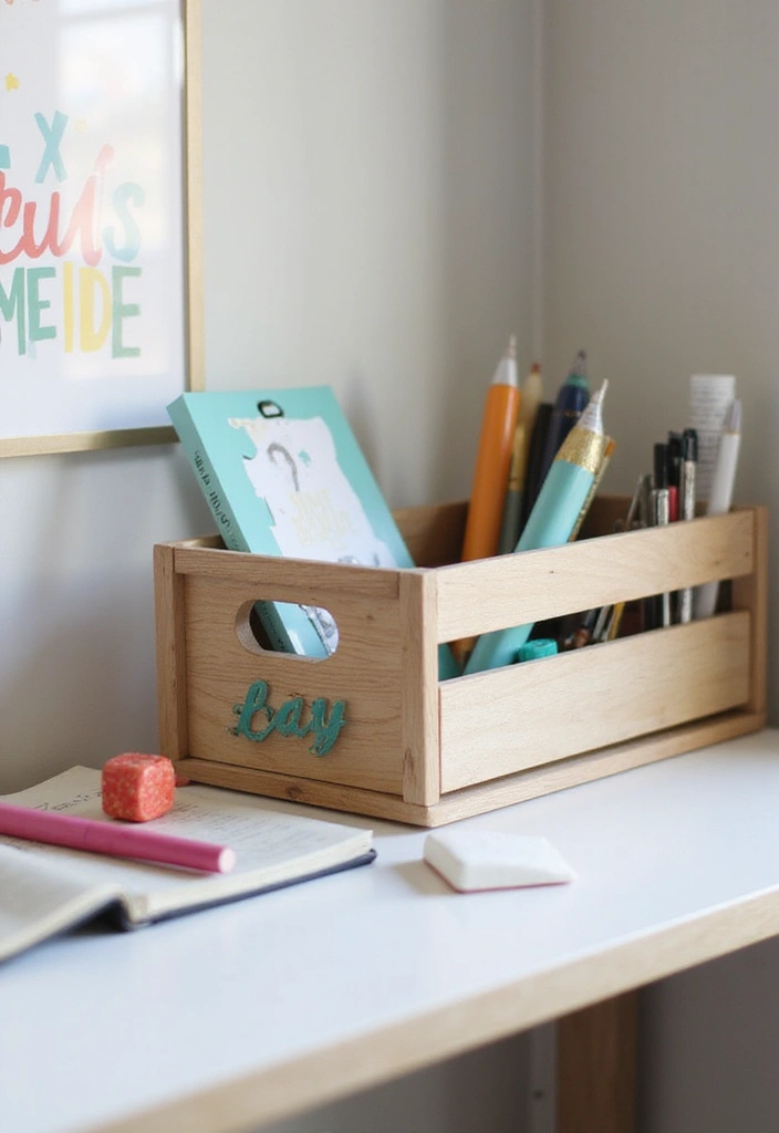30 Study Table DIY Decor Desk Ideas to Boost Motivation - 23. DIY Desk Organizer Box