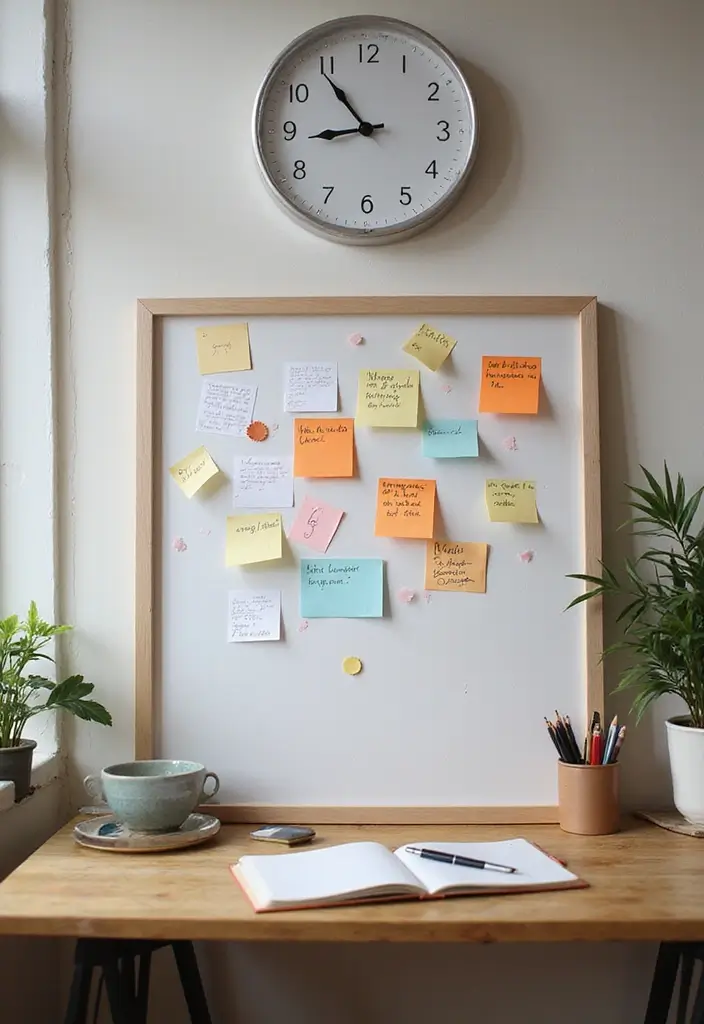 30 Study Table DIY Decor Desk Ideas to Boost Motivation - 24. Desk Goals Board