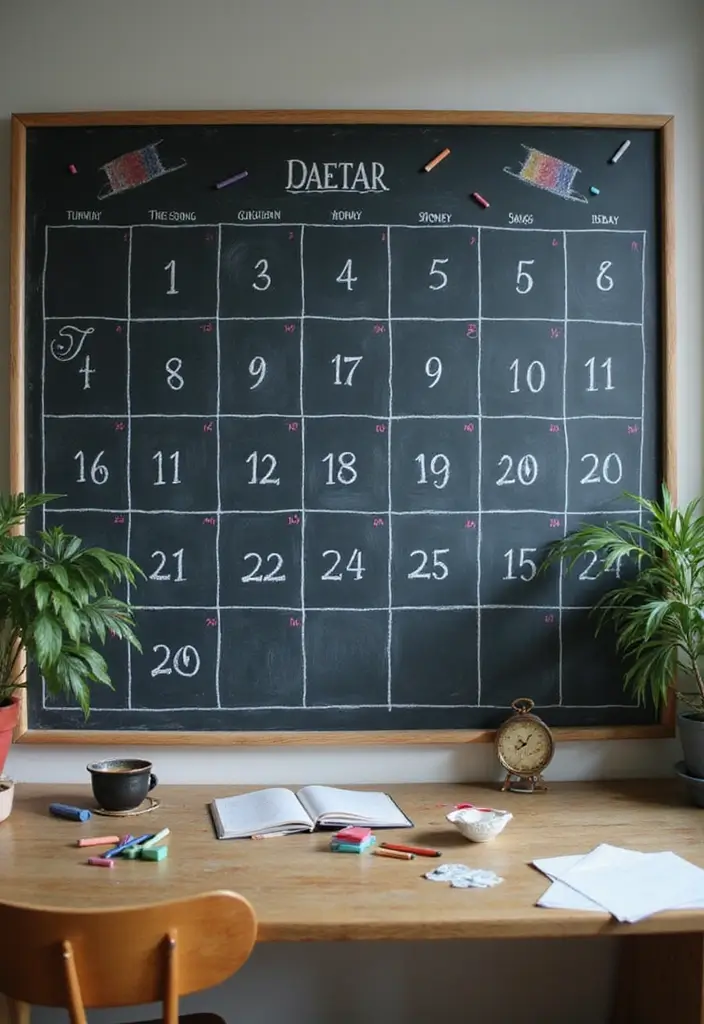 30 Study Table DIY Decor Desk Ideas to Boost Motivation - 25. DIY Erasable Wall Calendar
