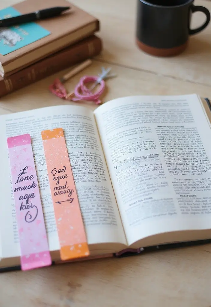 30 Study Table DIY Decor Desk Ideas to Boost Motivation - 30. DIY Inspirational Bookmarks