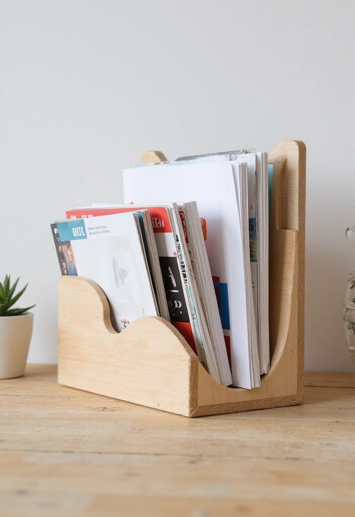 30 Study Table DIY Decor Desk Ideas to Boost Motivation - 7. DIY Magazine Holder