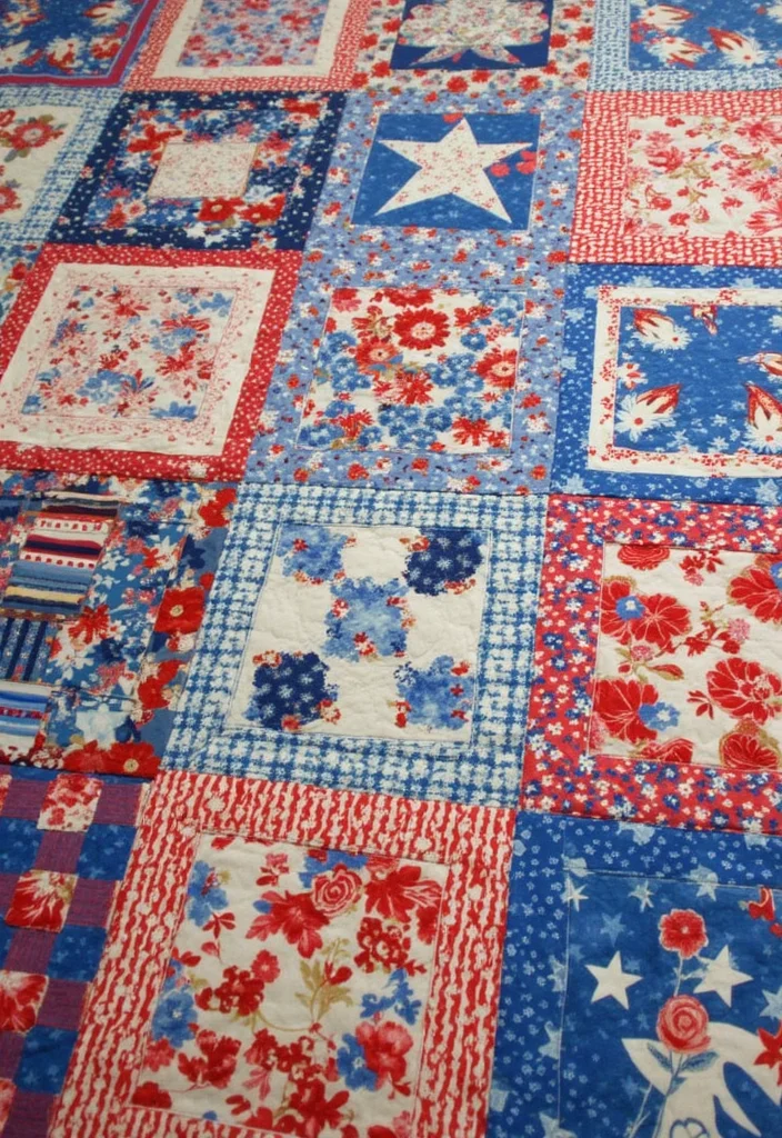 4th of July DIY Decor: A Patriotic Guide with 19 Festive Styling Inspirations - 13. Patriotic Quilt Squares