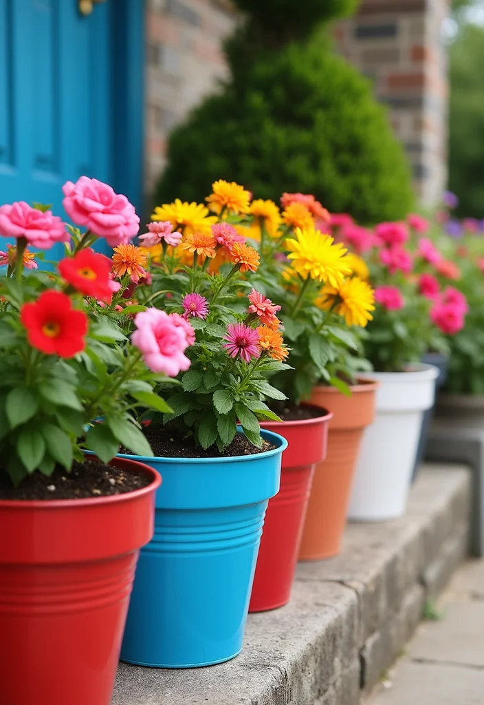 4th of July DIY Decor: A Patriotic Guide with 19 Festive Styling Inspirations - 14. Painted Flower Pots